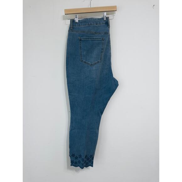 JEN by 7 for All Mankind women’s ankle skinny jeans sz 20 boho feminine - Picture 3 of 5